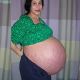 Obrbřicho s osmerčaty před porodem