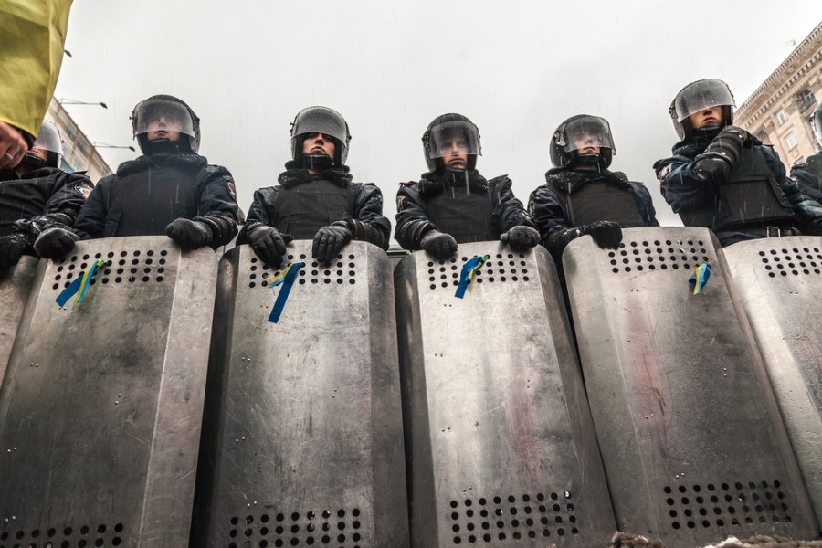 Policisté na Majdanu